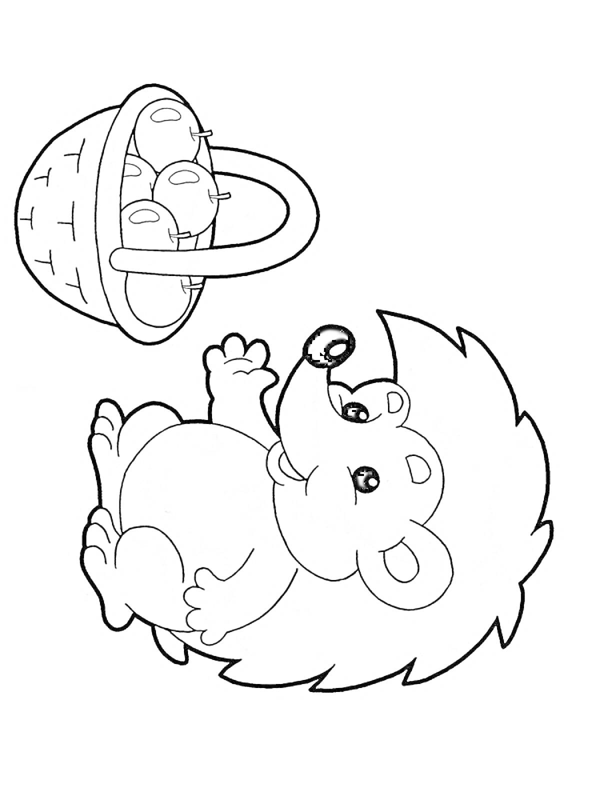 На раскраске изображено: Для детей, Звери, Лесные животные, Творчество