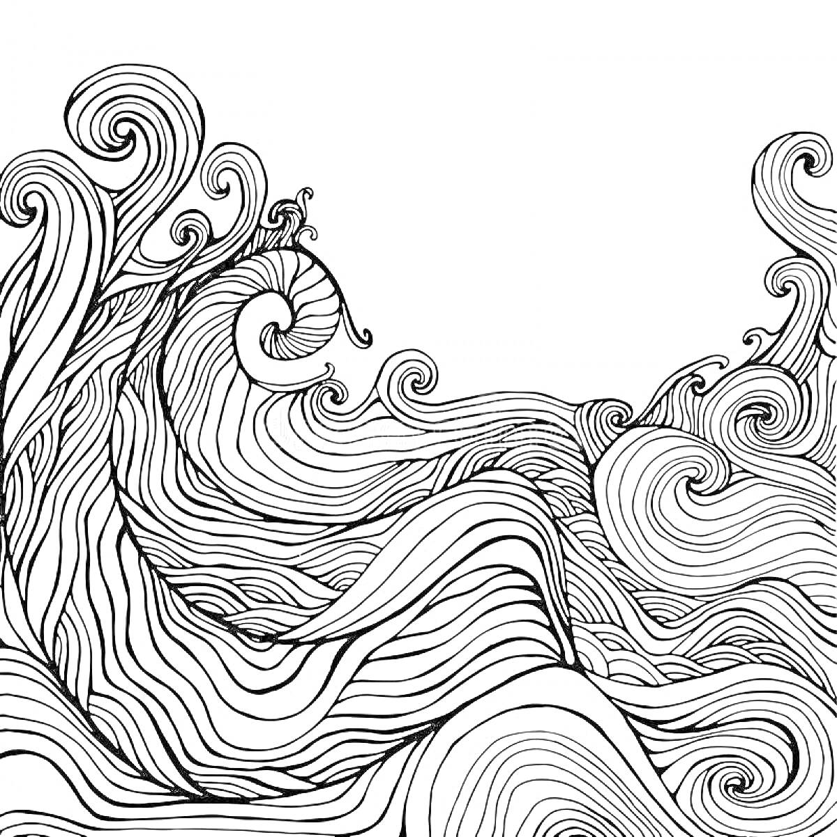 Волна с абстрактными волнообразными узорами
