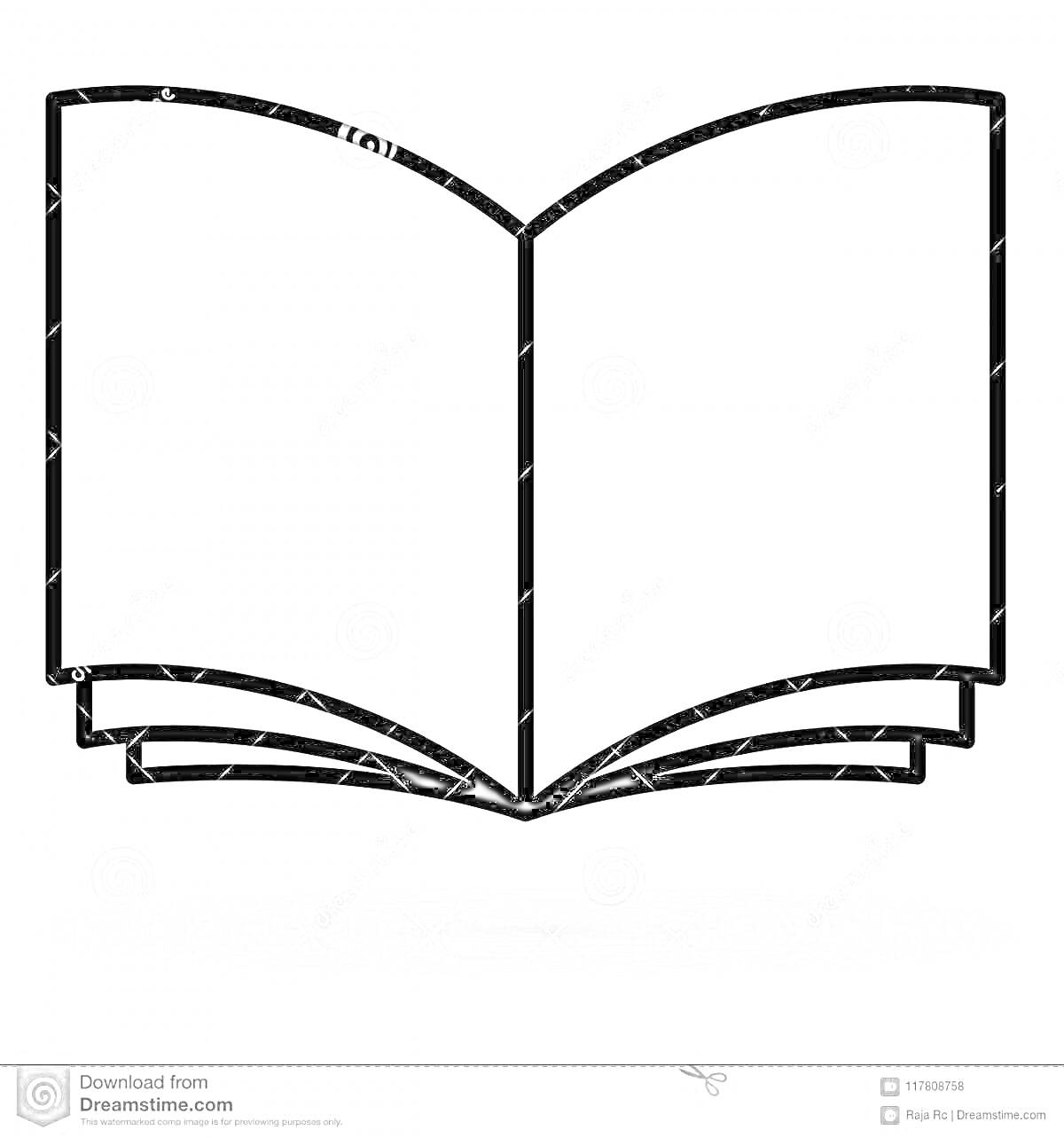 На раскраске изображено: Книга, Открытая книга, Прозрачный фон, Иллюстрация