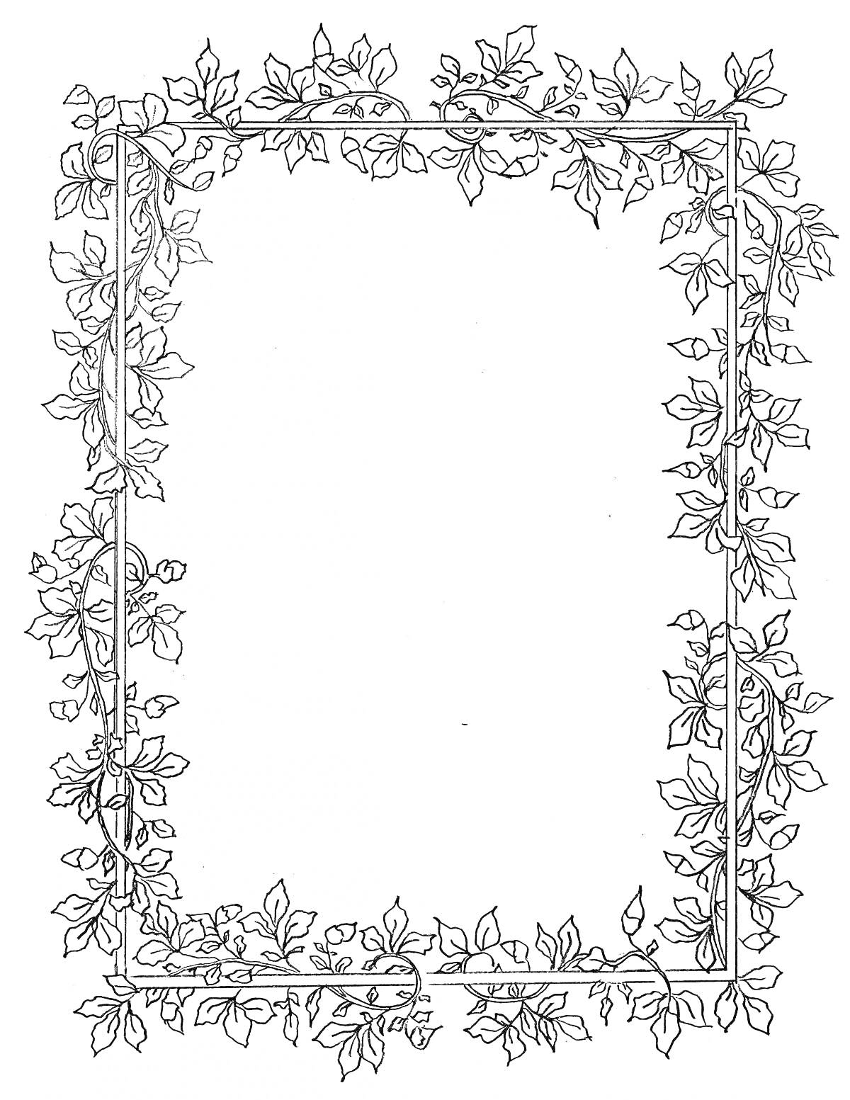 На раскраске изображено: Цветы, Листья, Узоры, Листва