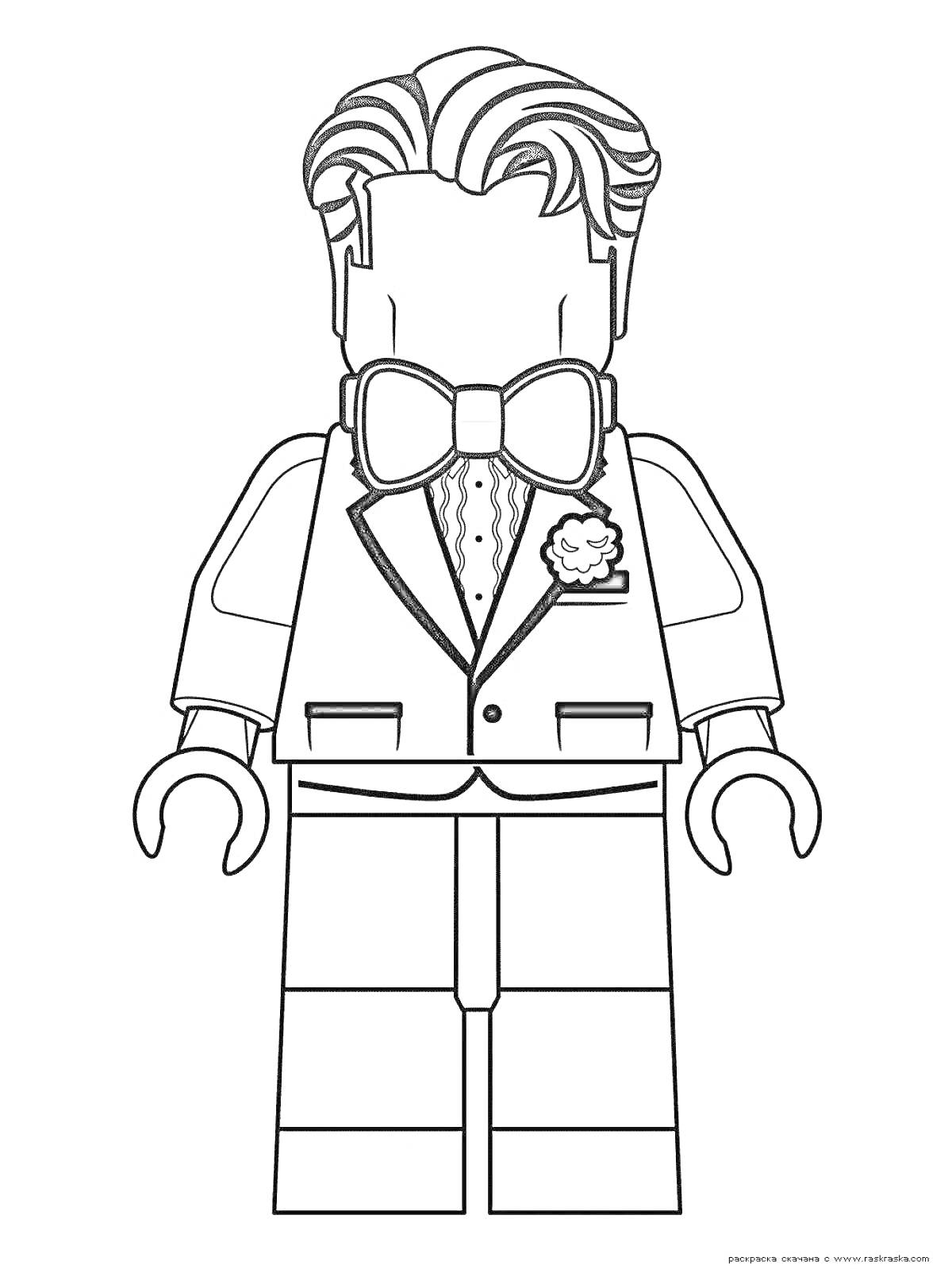 На раскраске изображено: Лего, Костюм, Бабочка