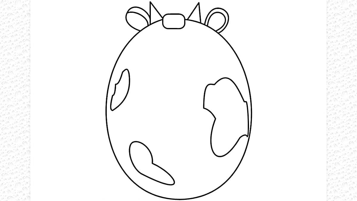 Раскраска Яйцо с узором планеты и ушками