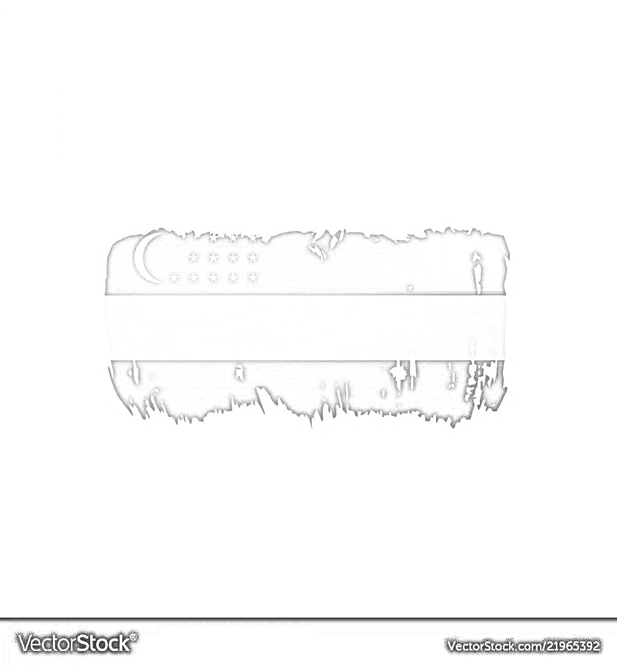 Раскраска Раскраска флага Узбекистана с полумесяцем и звездами для детей