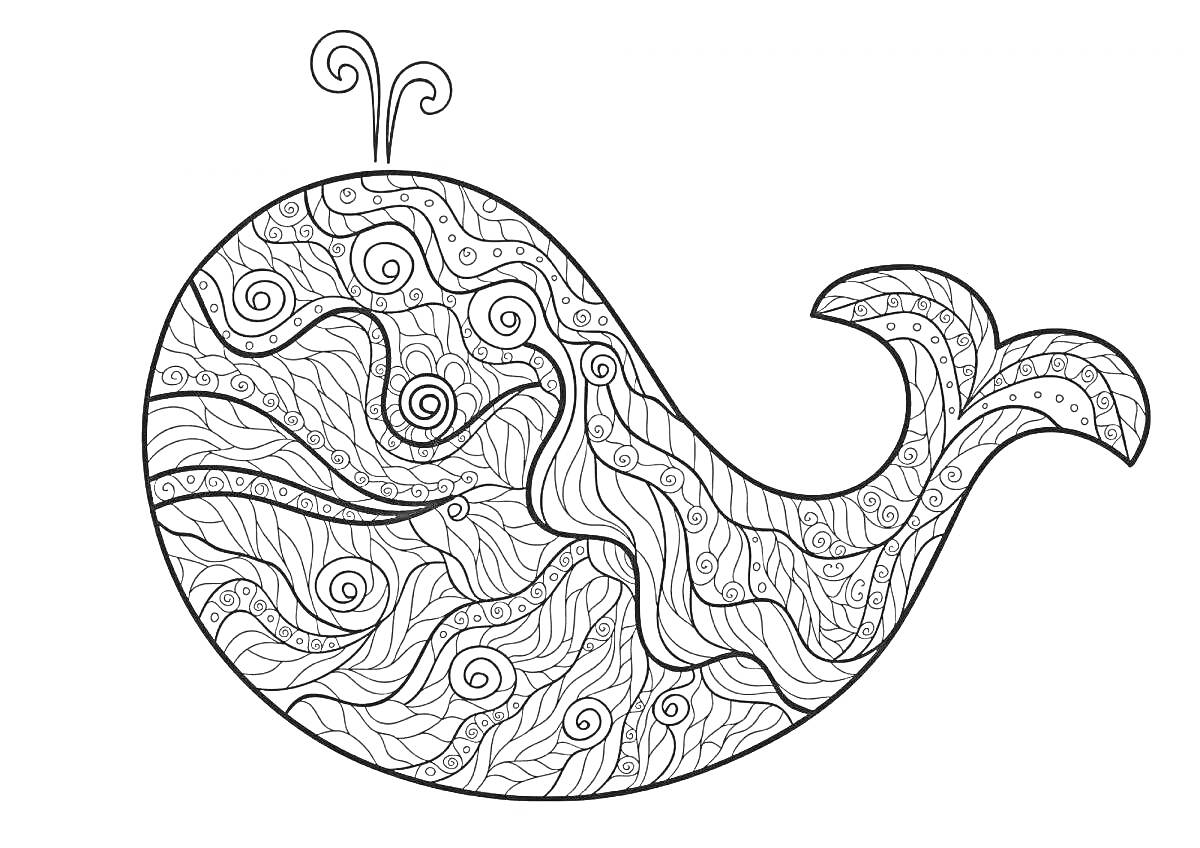 На раскраске изображено: Антистресс, Узоры, Завитки, Арт-терапия