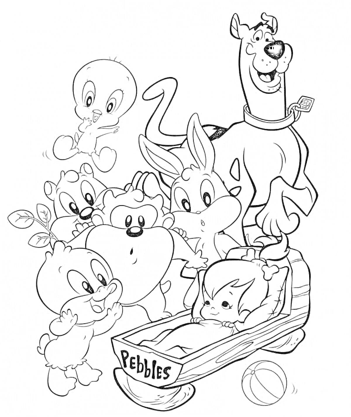 На раскраске изображено: Фургон, Животные, Друзья