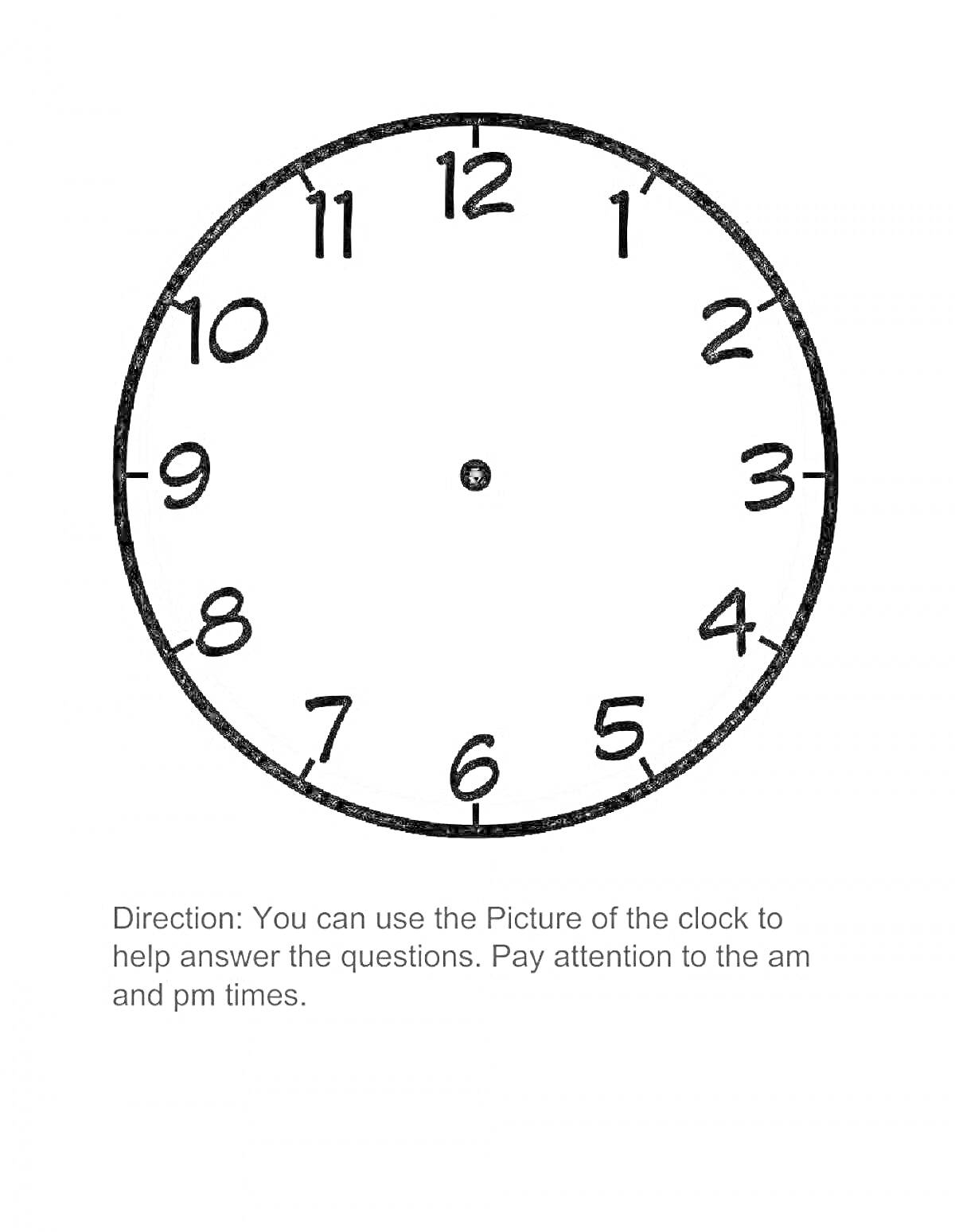На раскраске изображено: Циферблат, Часы, Время, Стрелки, Обучающий материал