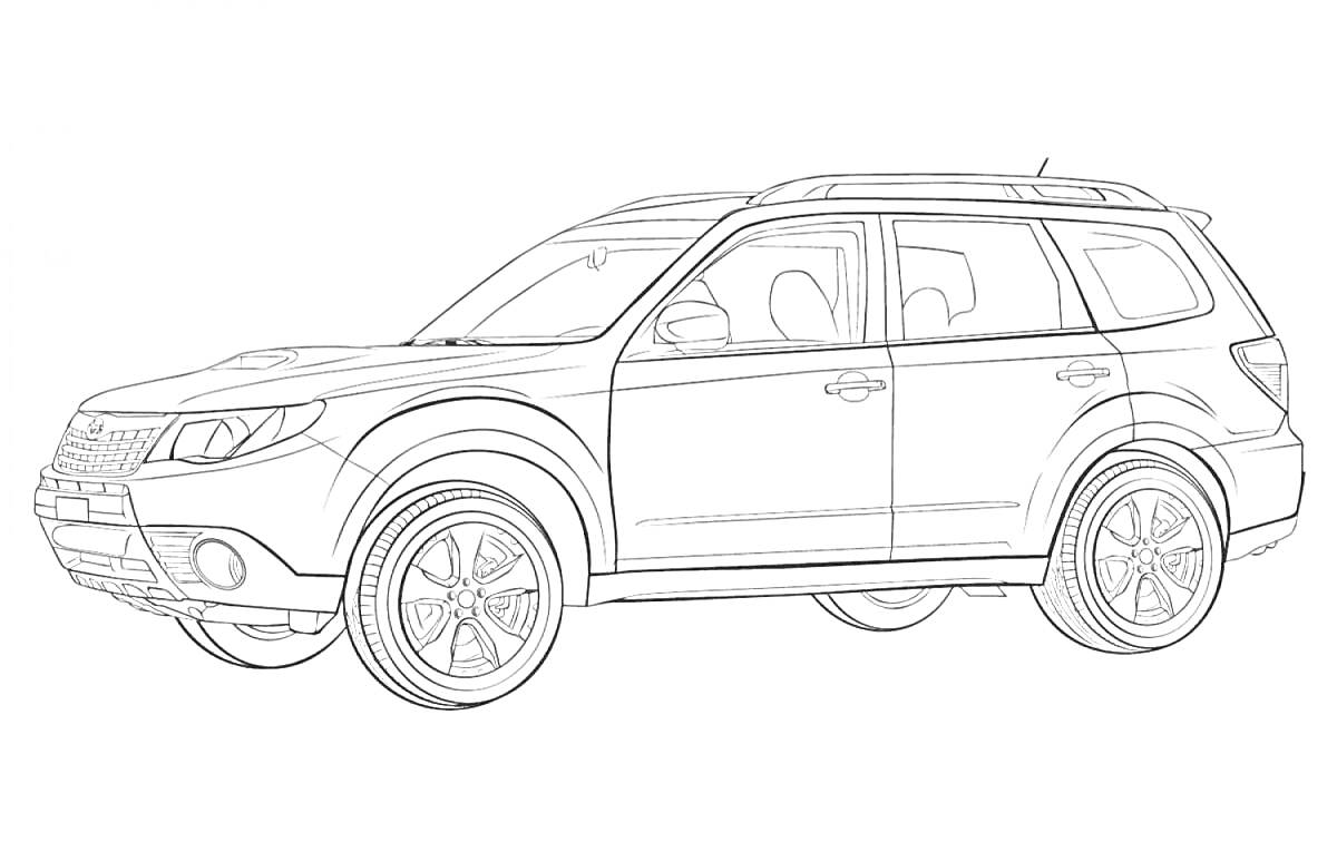 Subaru Forester боковой вид