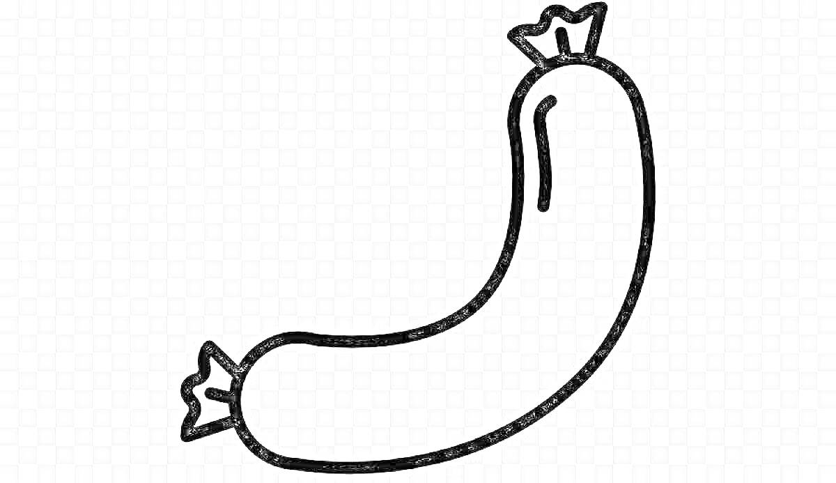 Раскраска Контур сосиски