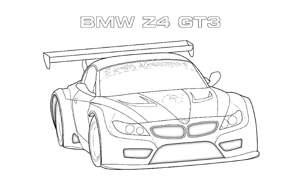 BMW Z4 GT3 с большим задним спойлером