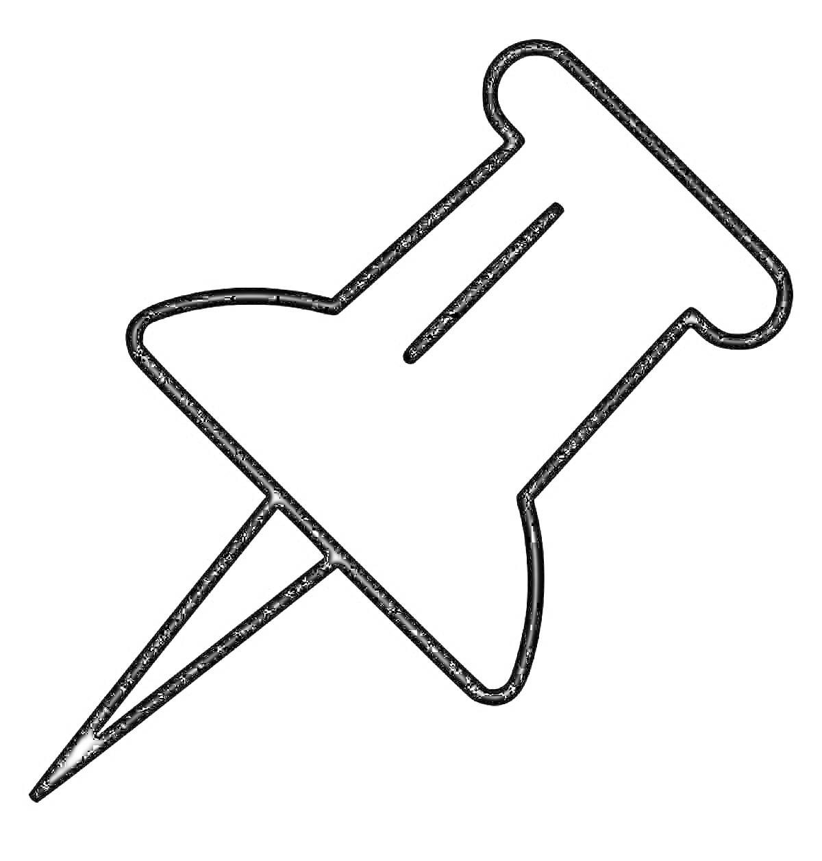 Раскраска Кнопка для пробковой доски