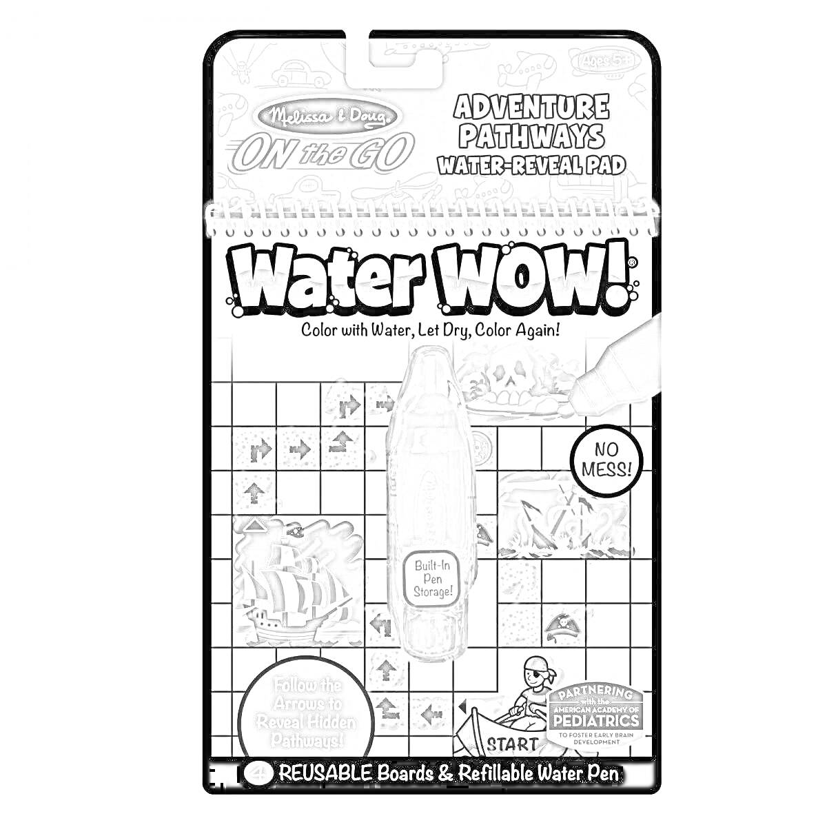 Раскраска Adventure Pathways Water-Wow Water-Reveal Pad