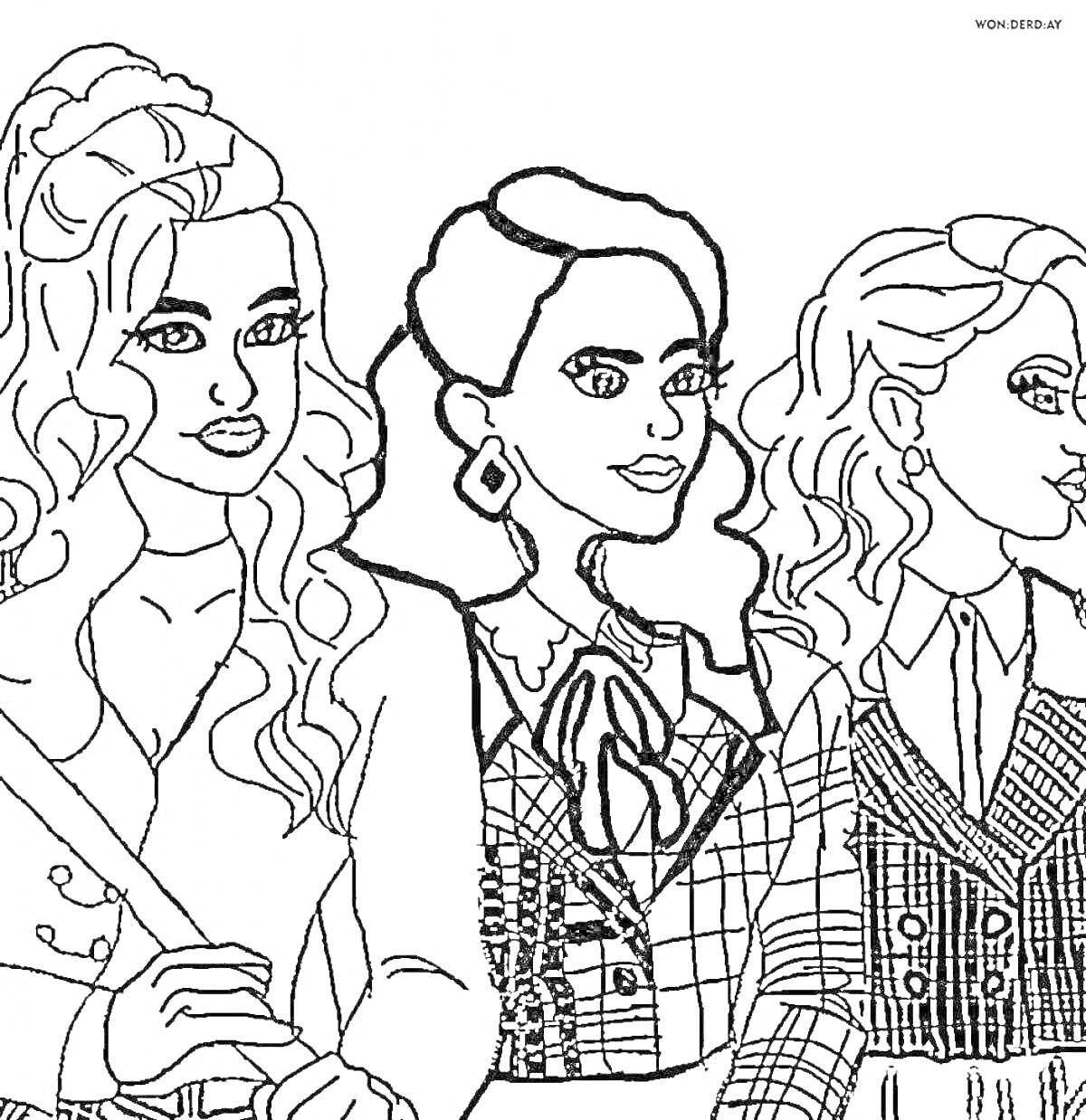 Раскраска Три девушки из сериала 