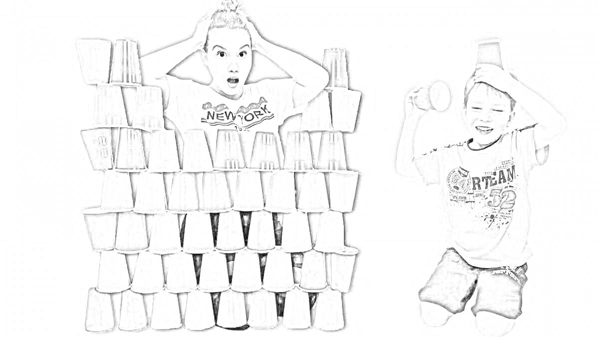 На раскраске изображено: Игра, Веселье