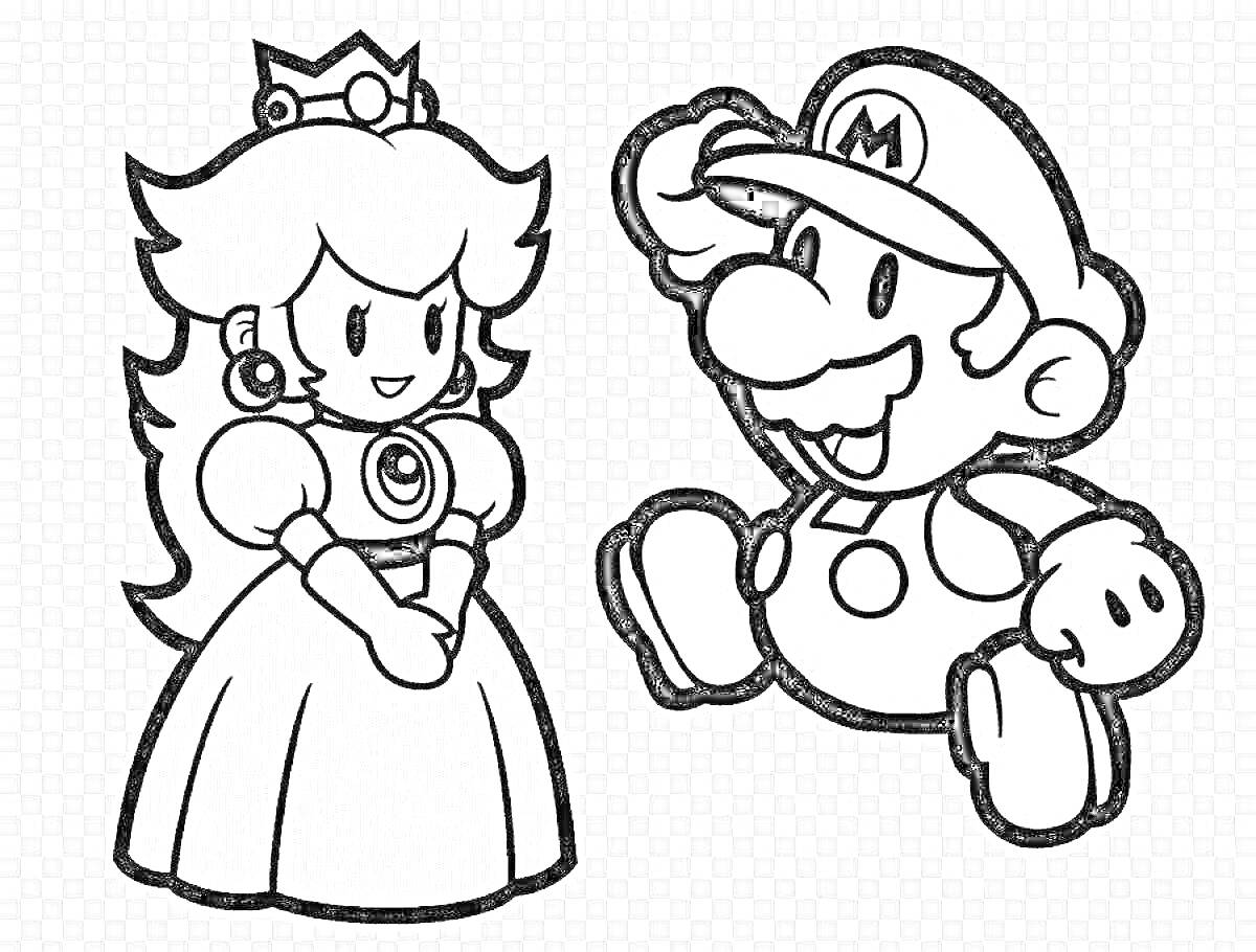 На раскраске изображено: Принцесса, Корона, Буква М, Для детей