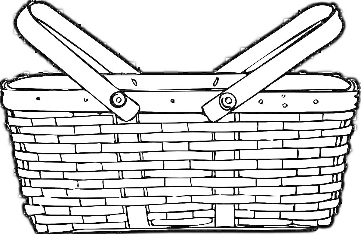 Раскраска Корзина для пикника