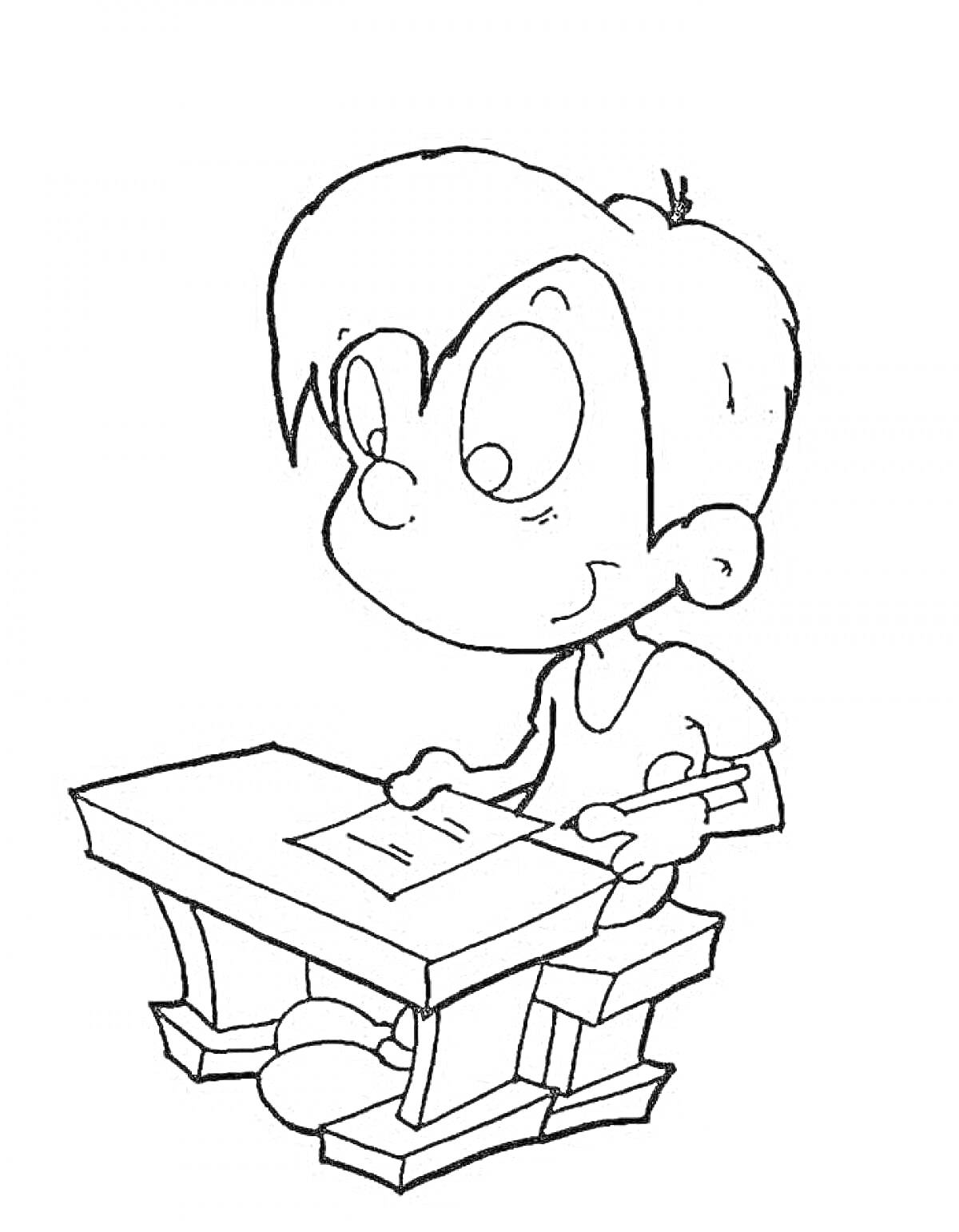 На раскраске изображено: Учеба, Бумага, Класс, Школа, Ребенок