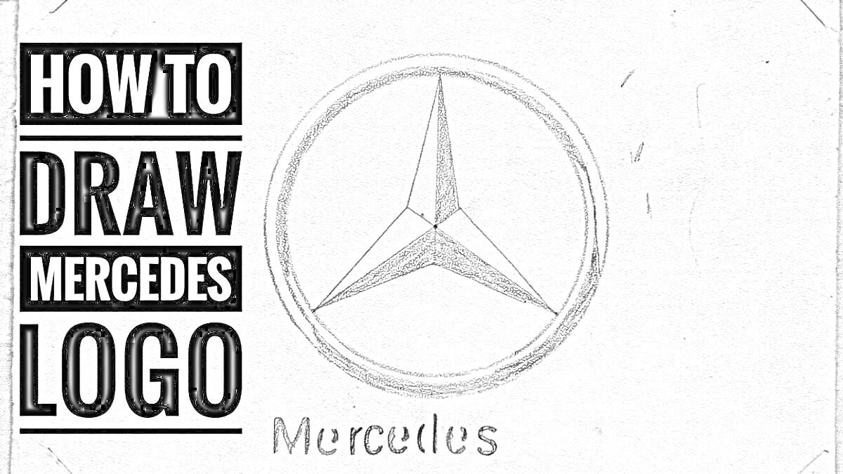 На раскраске изображено: Руководство, Как нарисовать, Mercedes, Мерседес, Авто, Значок