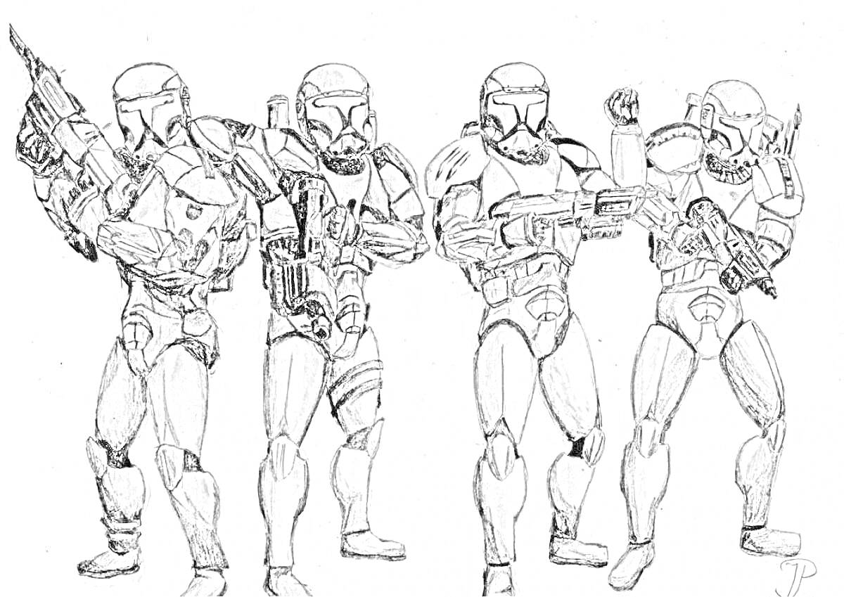 На раскраске изображено: Броня, Оружие, Боевое снаряжение, Шлемы, Костюм, Солдат