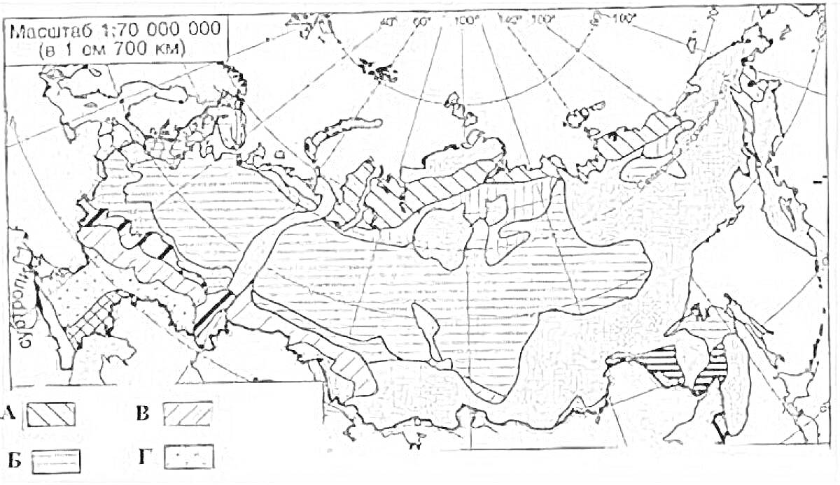 Карта природных зон России с пояснениями