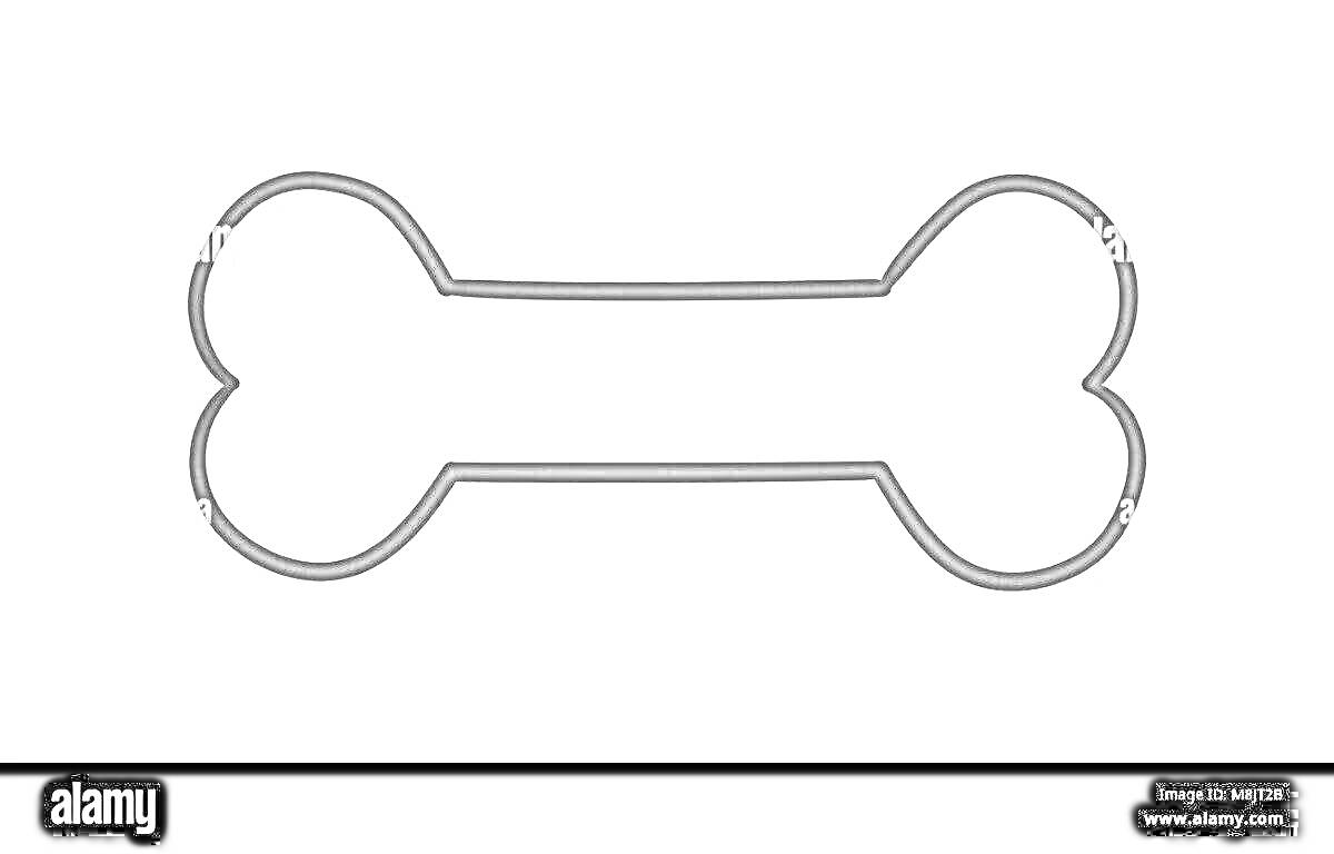 Раскраска контур косточки для собаки