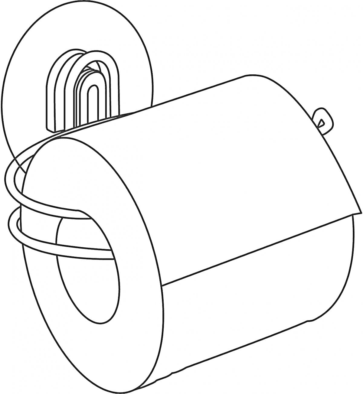 держатель для туалетной бумаги с рулоном бумаги и крышкой