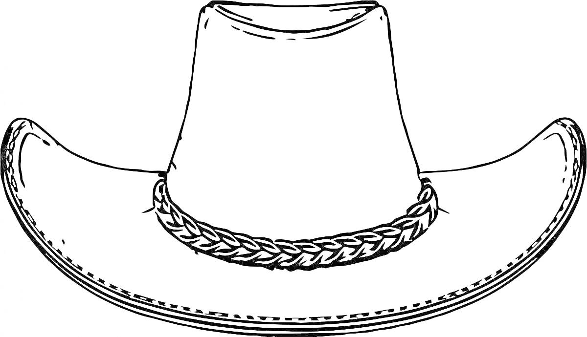 Раскраска Шляпа кота в сапогах с оплетённой лентой
