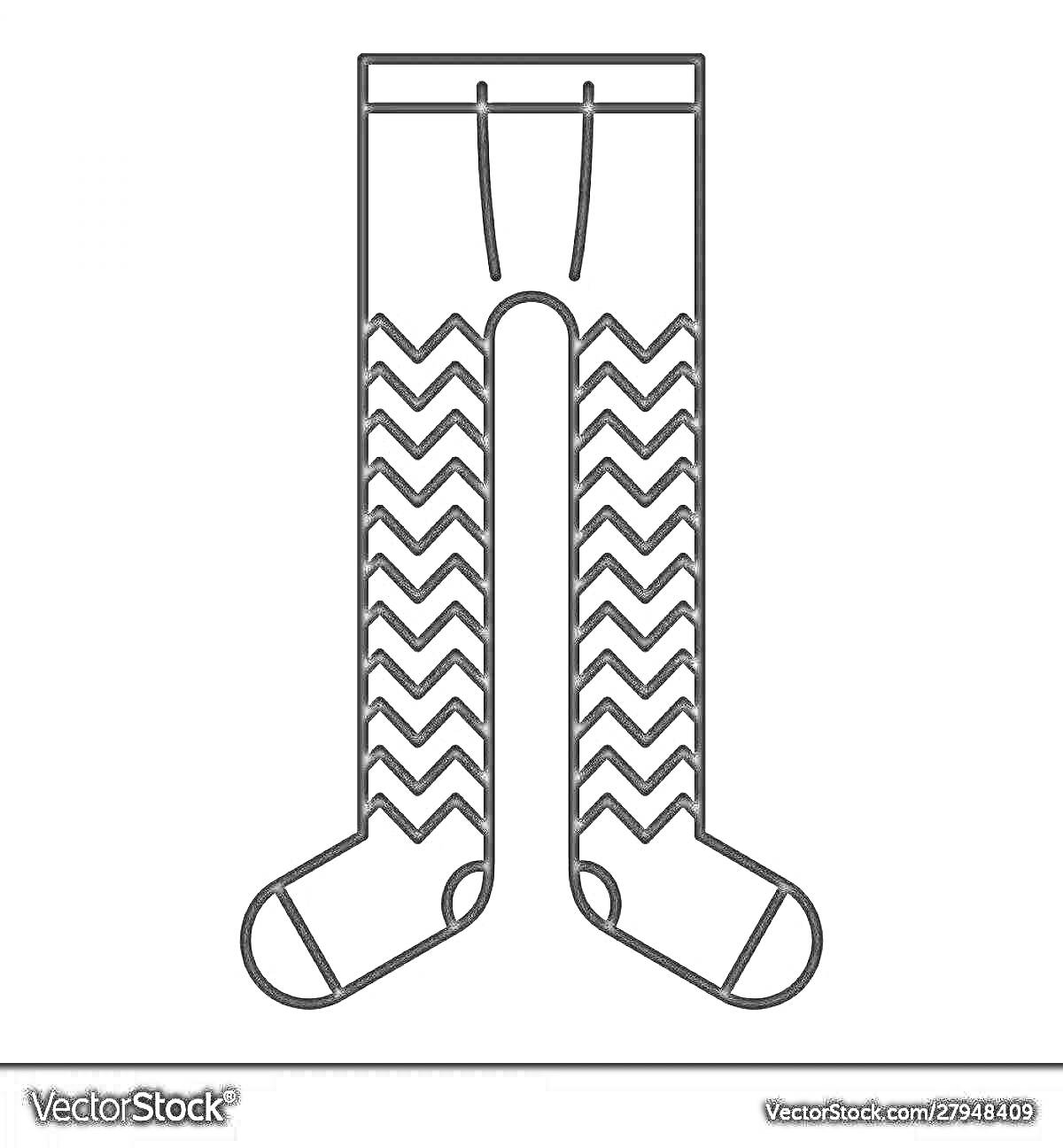 Раскраска Колготки с узором 