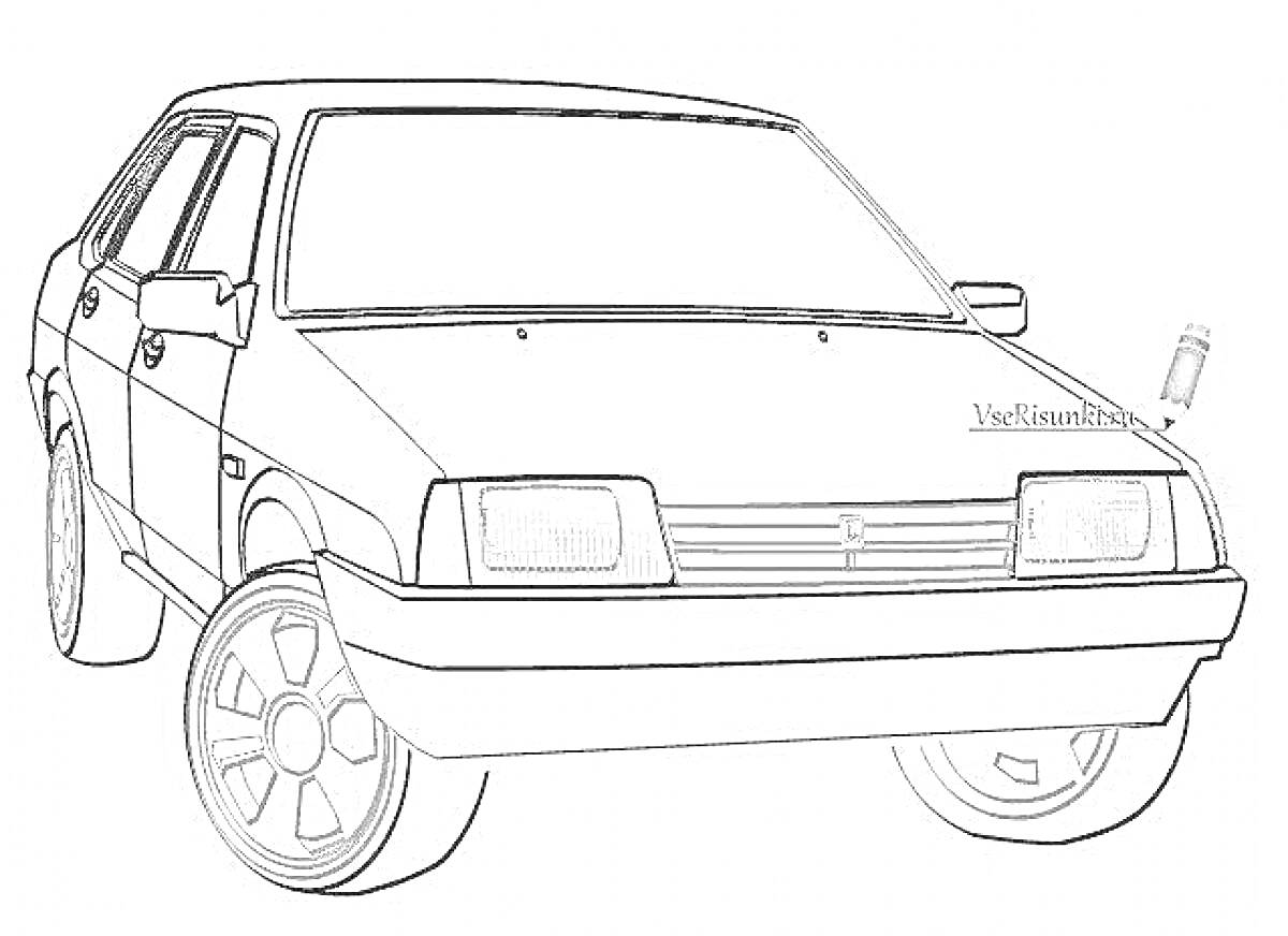 Раскраска Рисунок автомобиля 