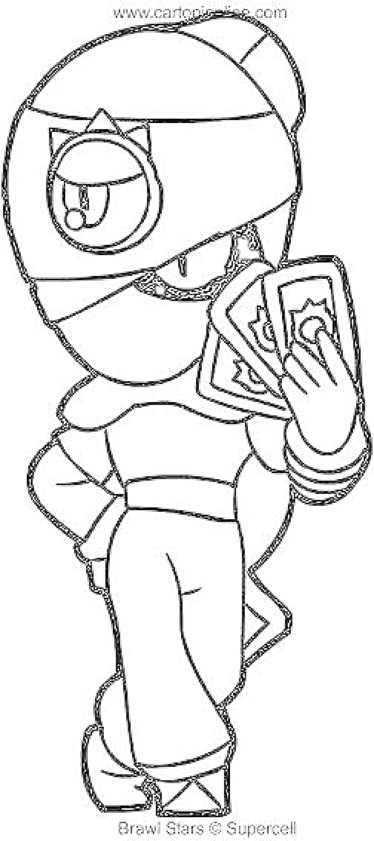 Раскраска Персонаж из Браво Старс Тара, одноглазая с повязкой, держащая три карты
