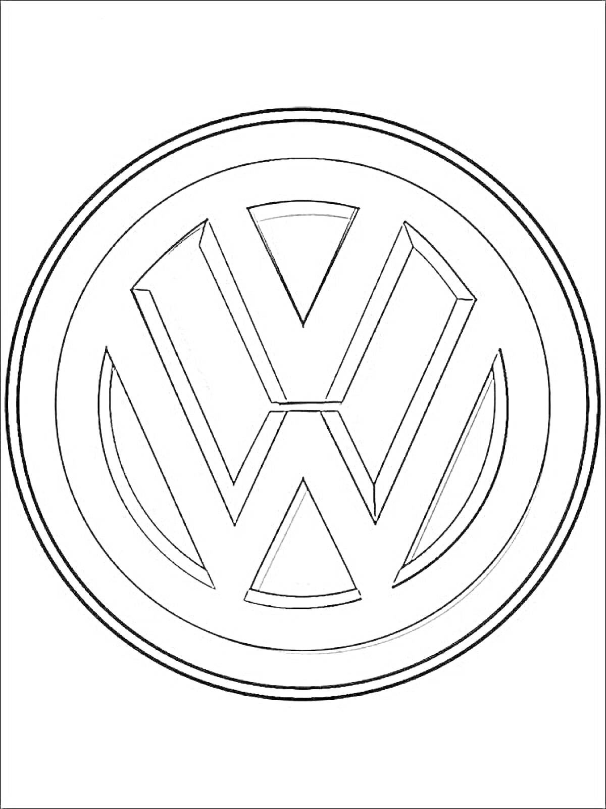 На раскраске изображено: Volkswagen, Марка
