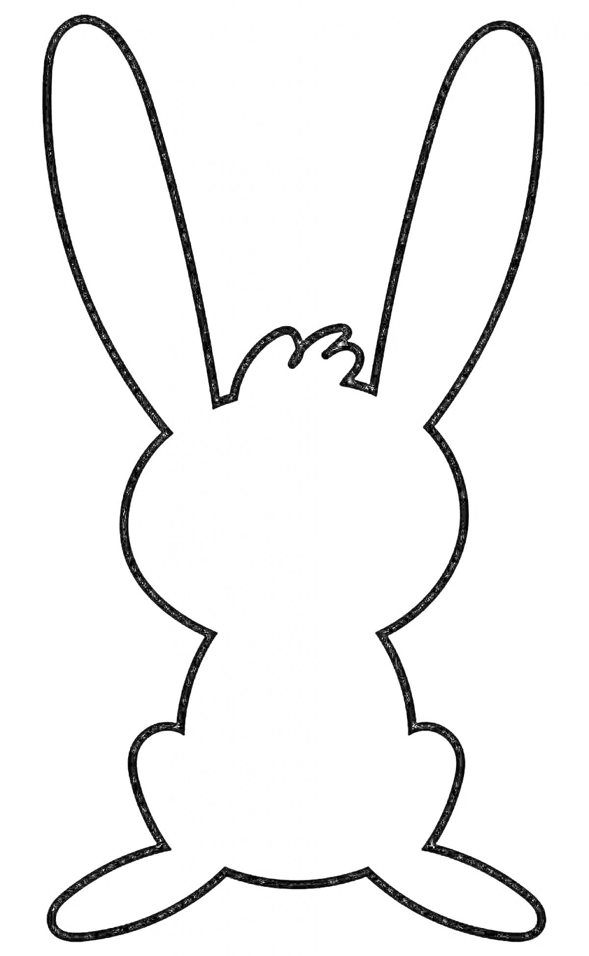 На раскраске изображено: Заяц, Животные, Ушастый, Длинные уши, Контурные рисунки, Шаблоны