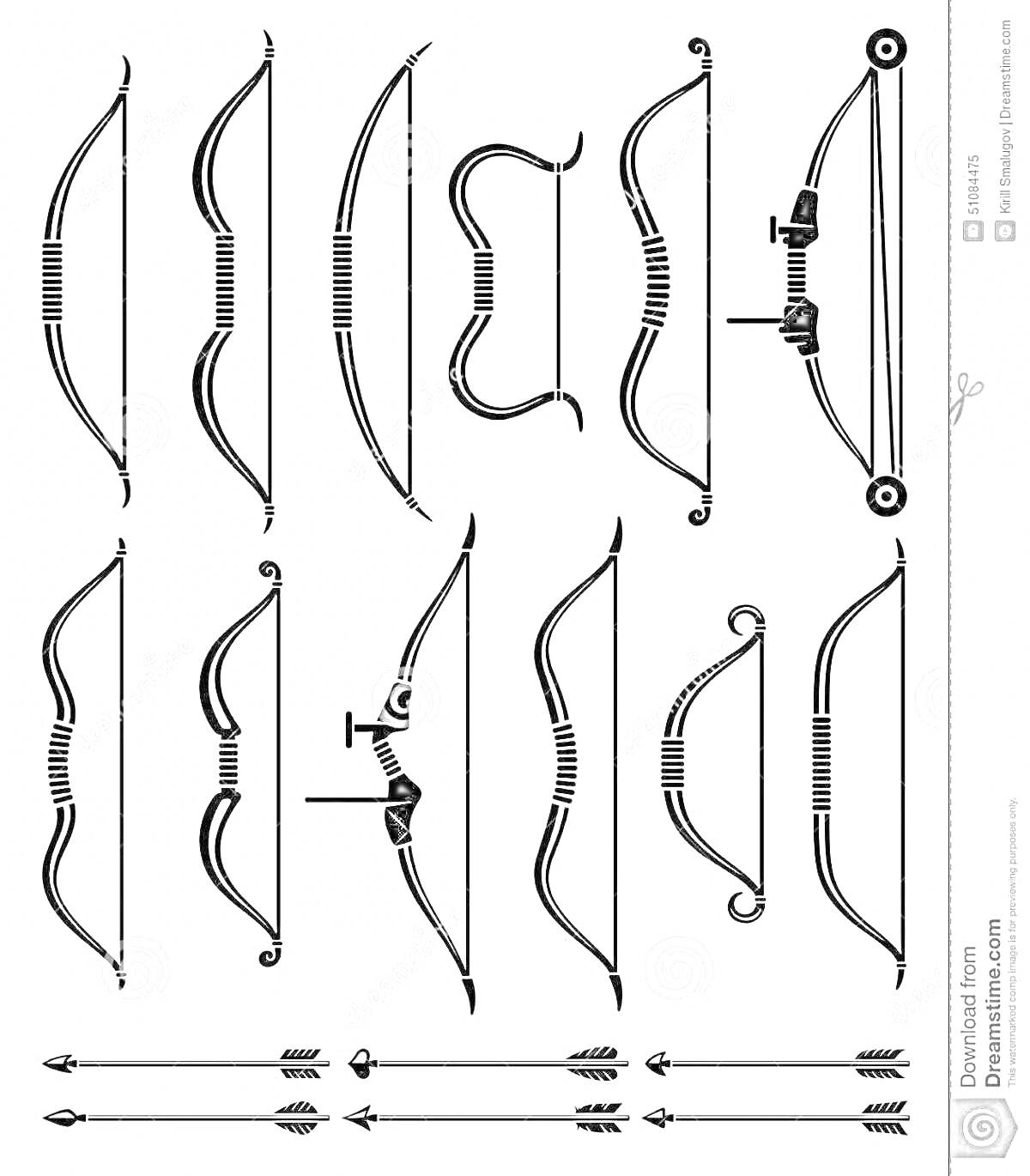 Разнообразие луков и стрел
