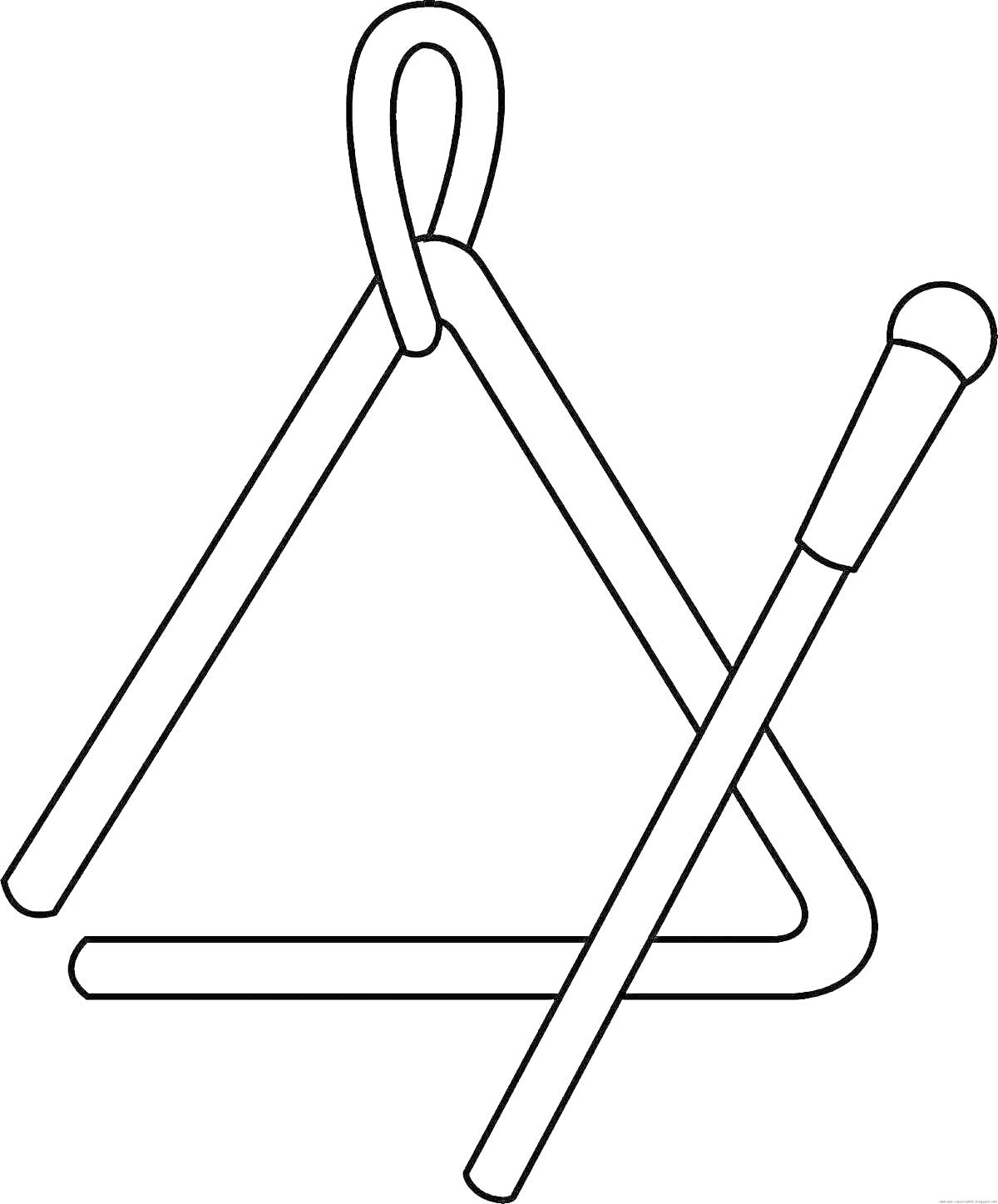 Раскраска Треугольник с палочкой