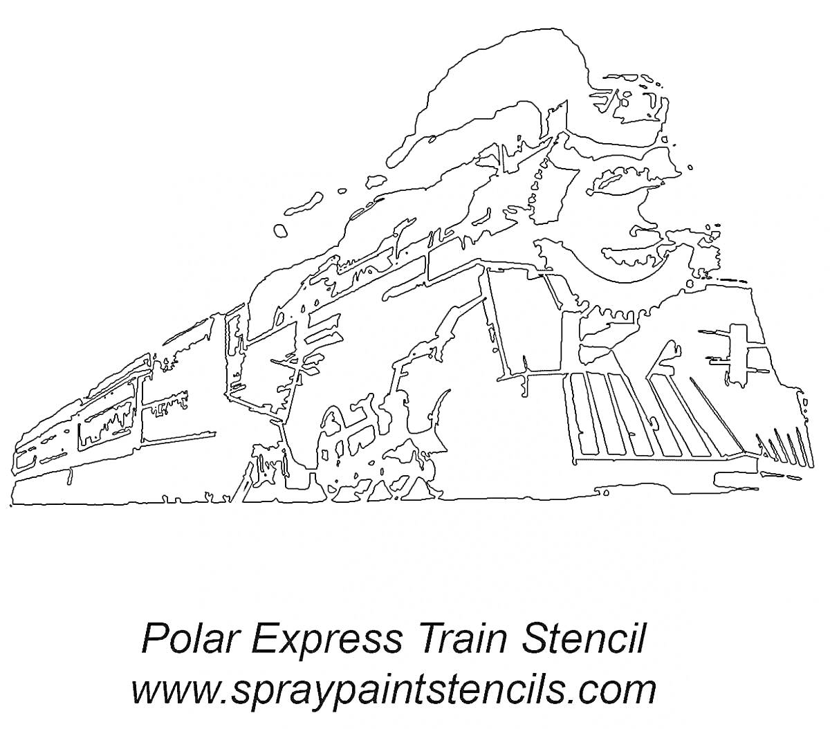 На раскраске изображено: Поезд, Состав, Железная дорога, Облака