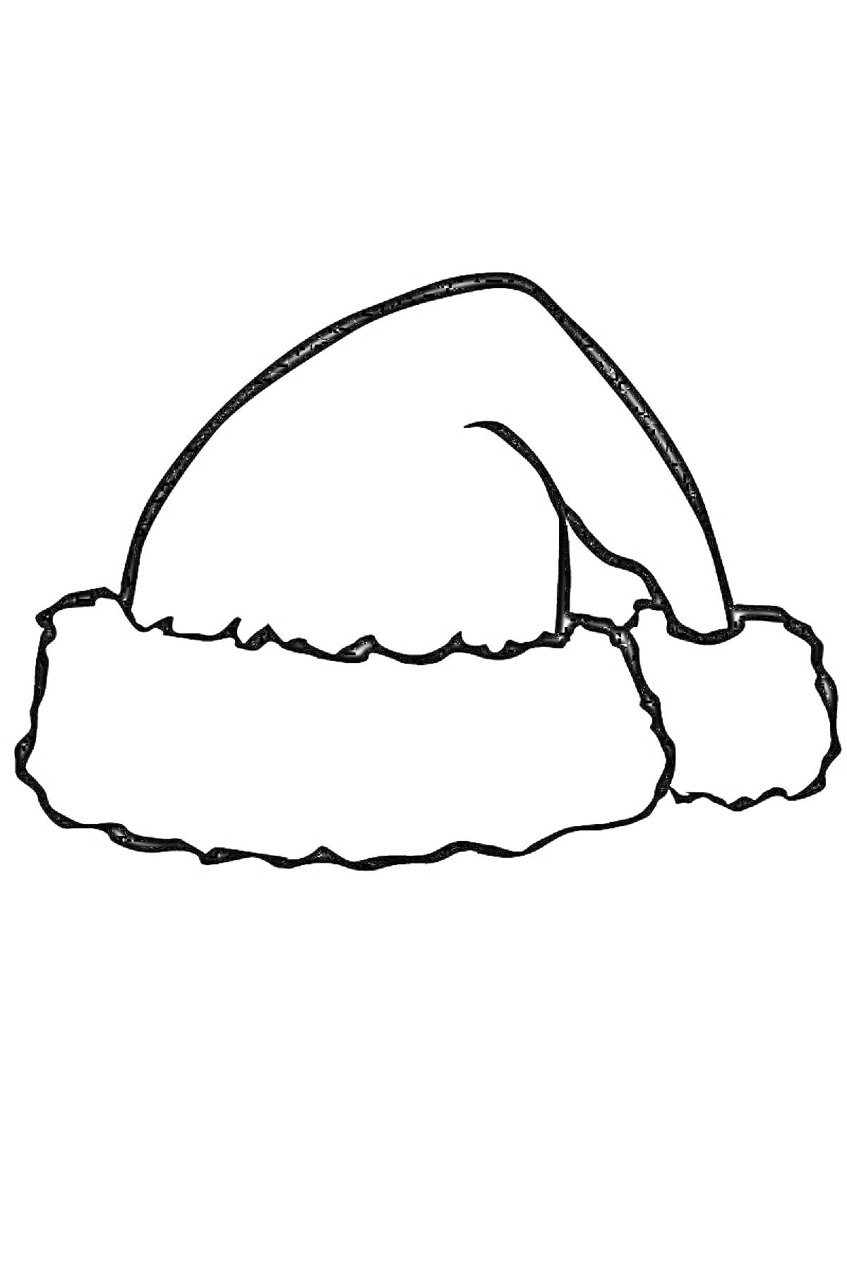 На раскраске изображено: Новогодняя шапка, Зимняя одежда