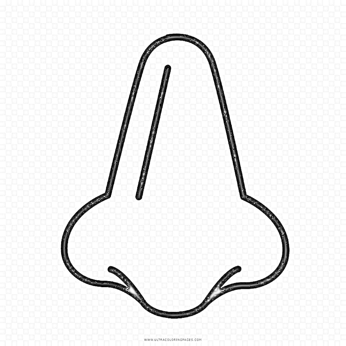 На раскраске изображено: Нос, Части тела