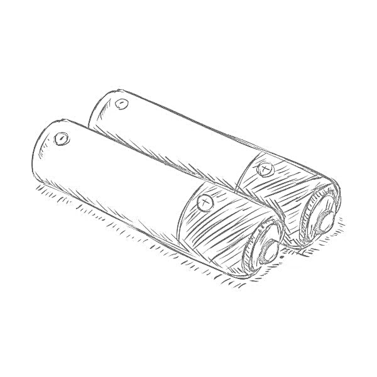 На раскраске изображено: Батарейка, Техника, Контурные рисунки