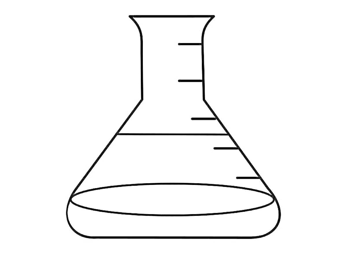 Колба с измерительными метками для раскраски