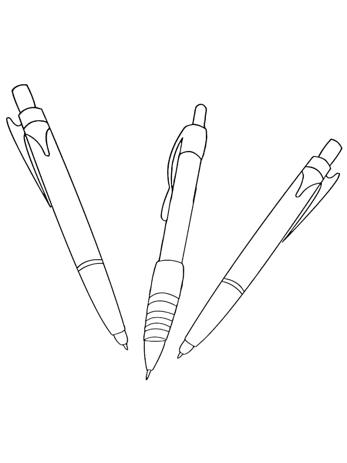 На раскраске изображено: Ручка, Шариковая ручка, Зажим, Канцелярия, Бытовые предметы