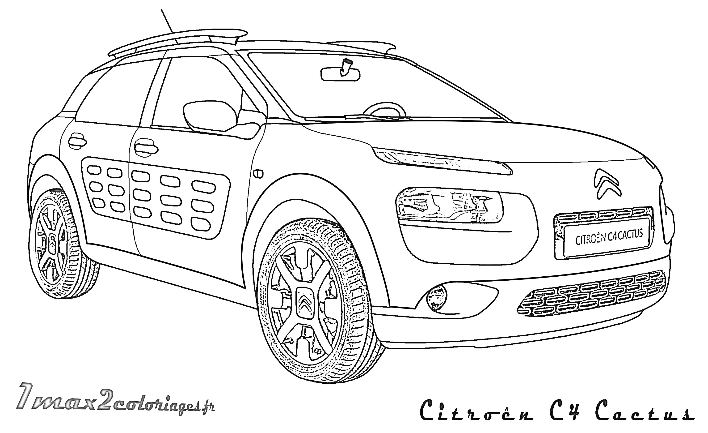 Citroën C4 Cactus, вид сбоку, колеса, воздухозаборник, фары, логотип, дверные панели