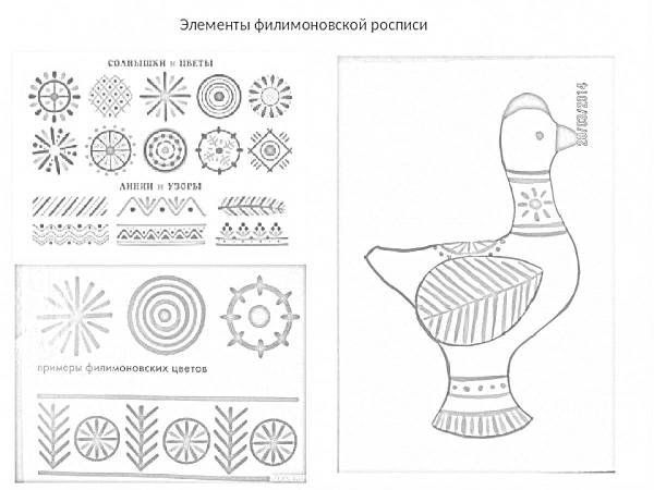Филимоновская игрушка рисунок поэтапно