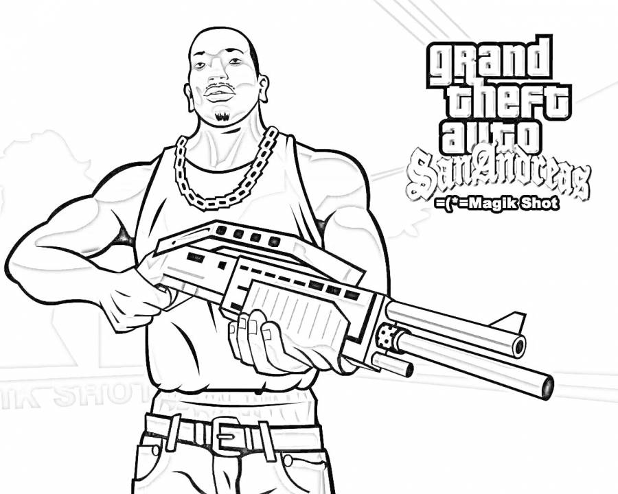 Раскраски Grand Theft Auto: 54 раскраски - скачать или распечатать ...