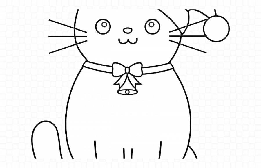 Кот басик раскраска