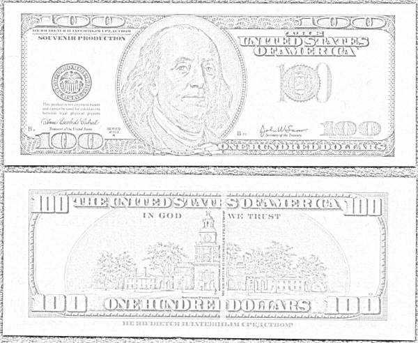 Купюра номиналом 100 долларов