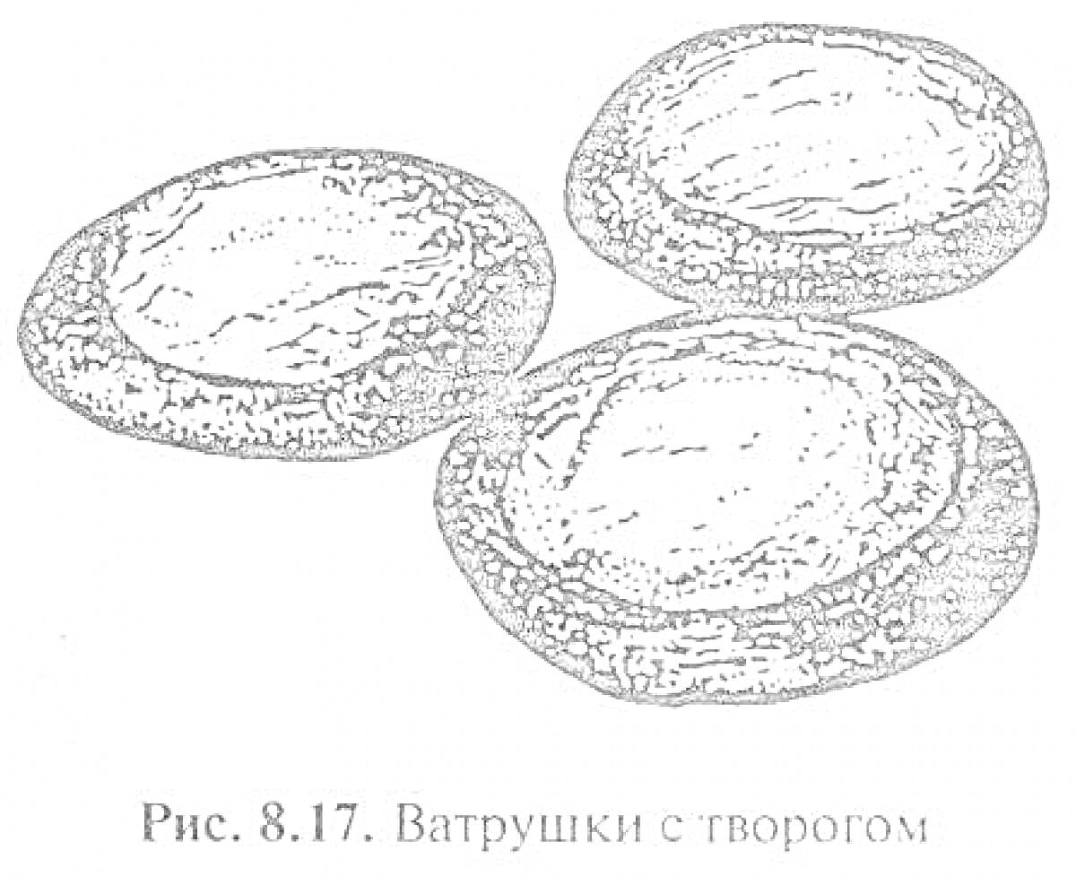 Раскраска Ватрушки с творогом