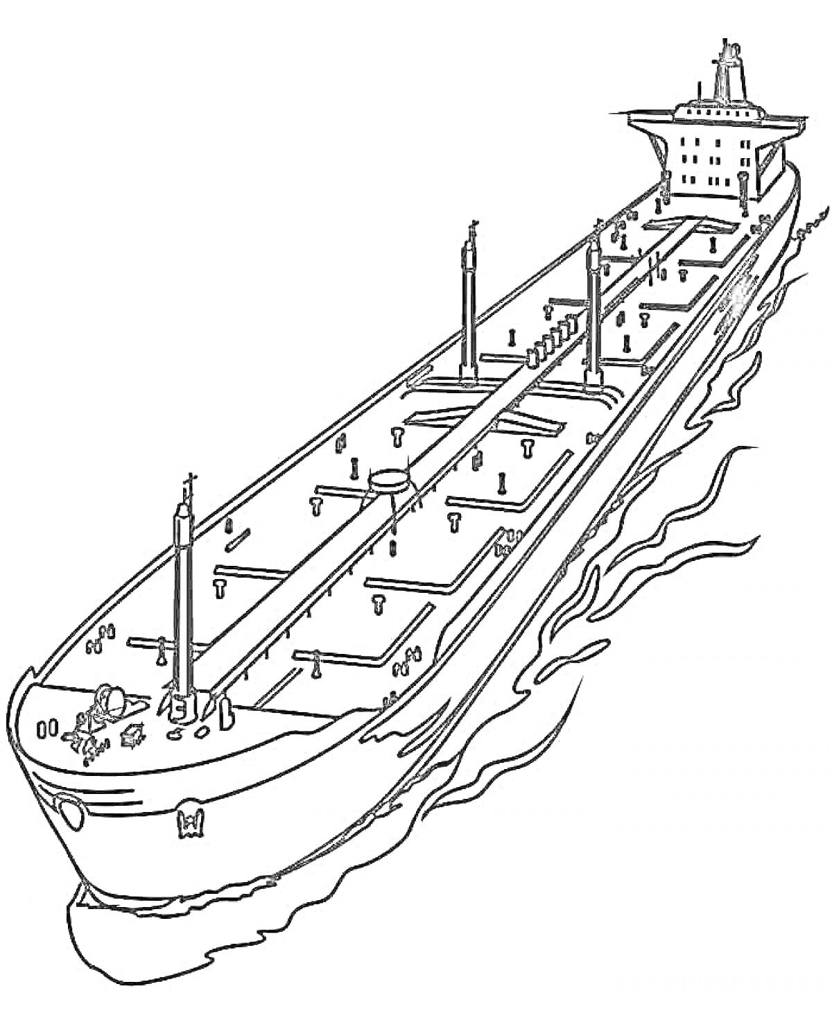 На раскраске изображено: Корабль, Море, Волны, Судно, Транспорт, Мачта