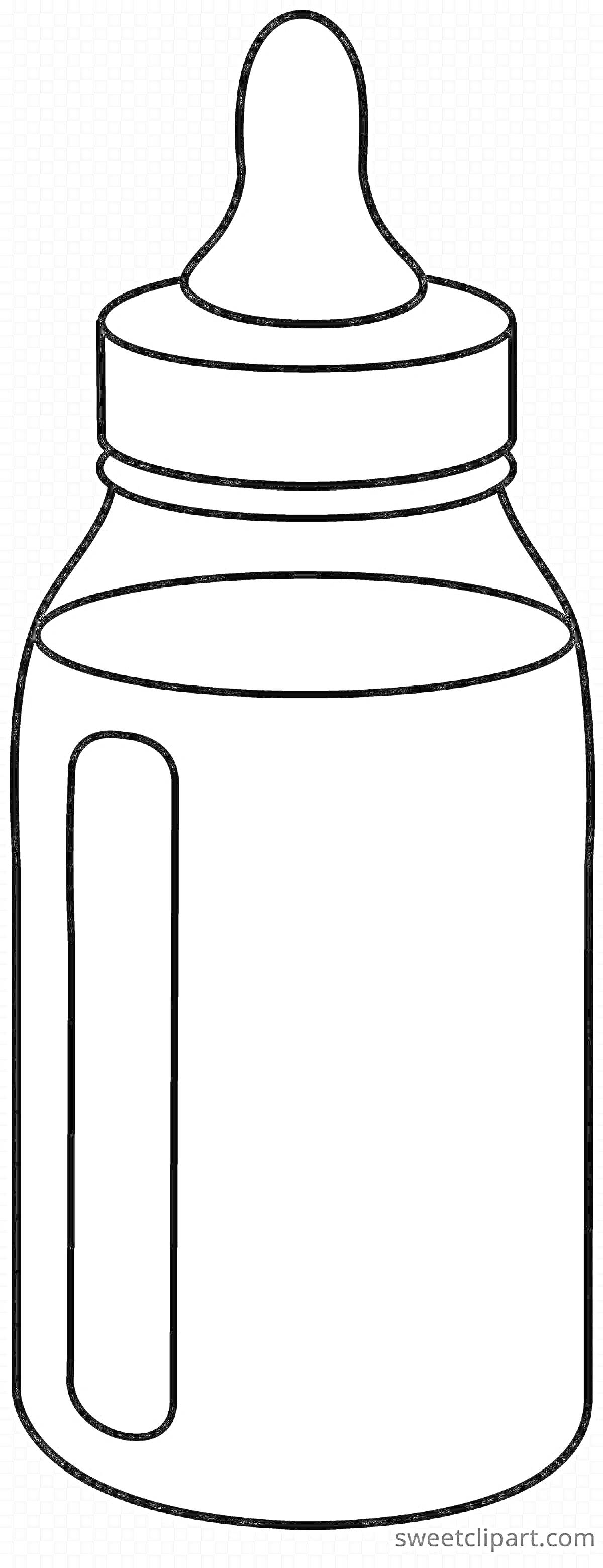 Раскраска Бутылочка с соской для кормления младенца