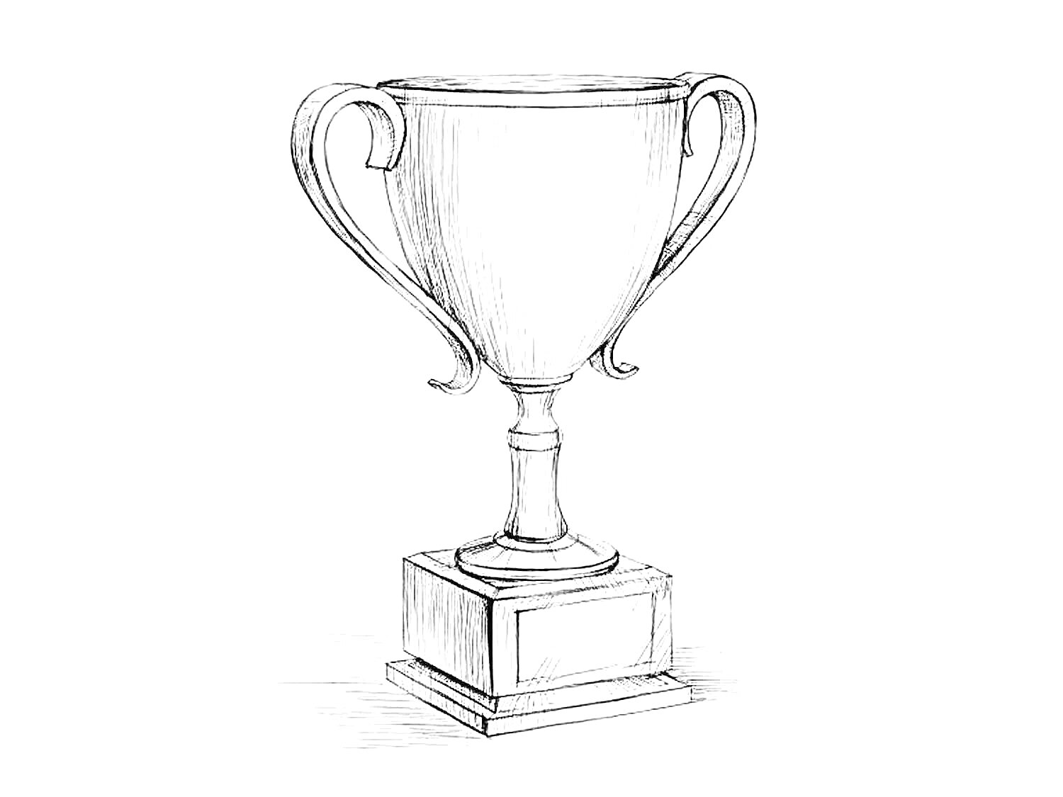 На раскраске изображено: Кубок, Пьедестал, Победа, Трофей, Награда, Спорт, Успех