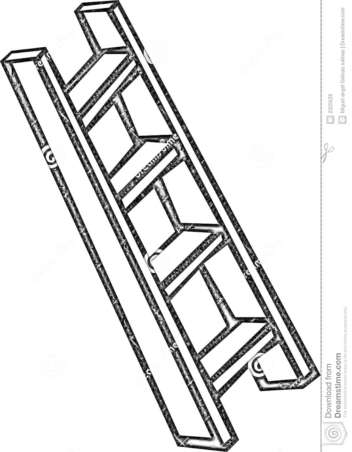 Раскраска Раскраска с лестницей из пяти ступенек