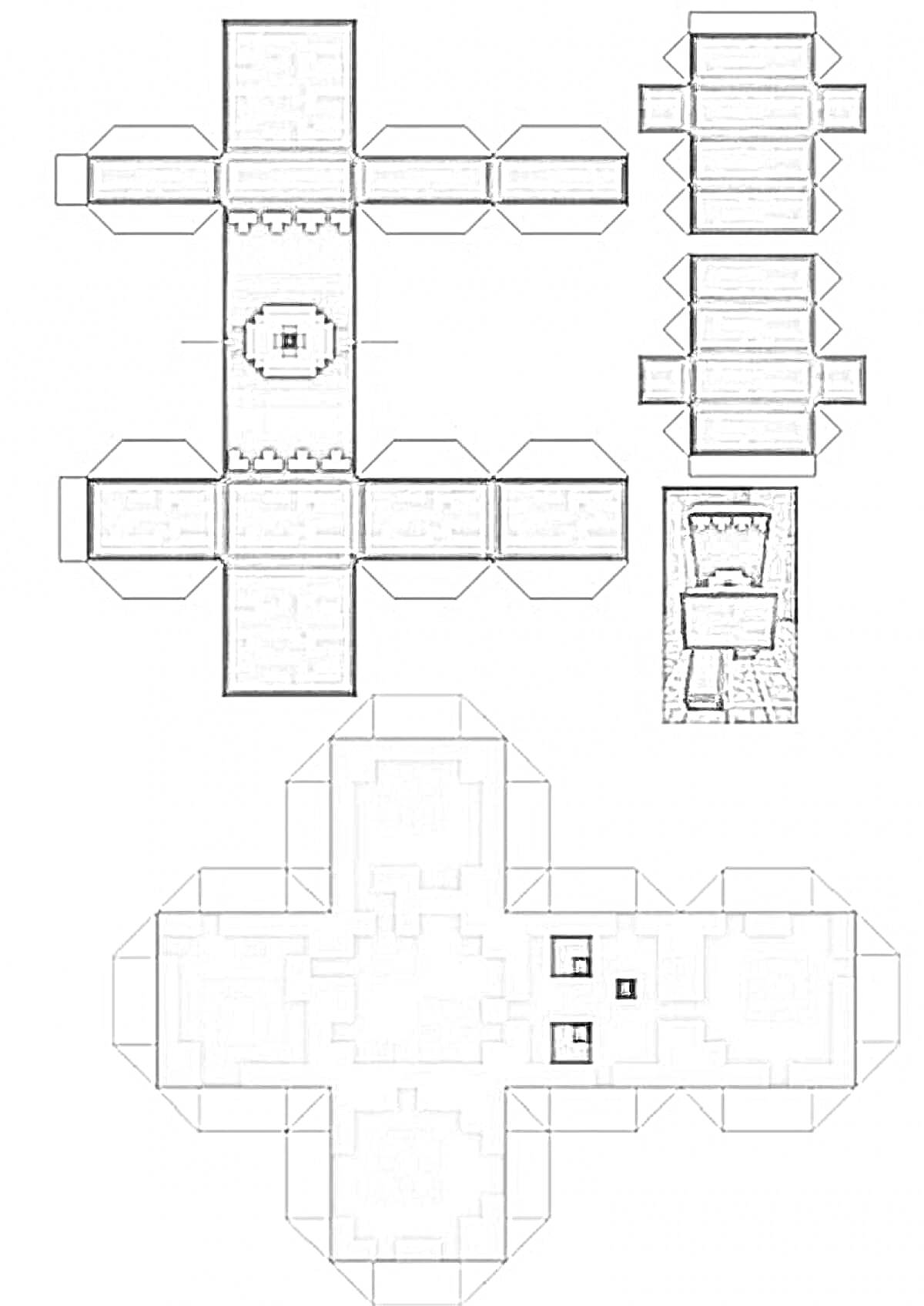 На раскраске изображено: Майнкрафт, Бумажная модель, Монстр, Поделки, DIY, Крафт